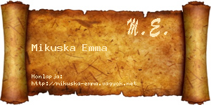 Mikuska Emma névjegykártya