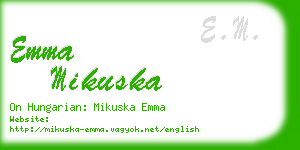 emma mikuska business card